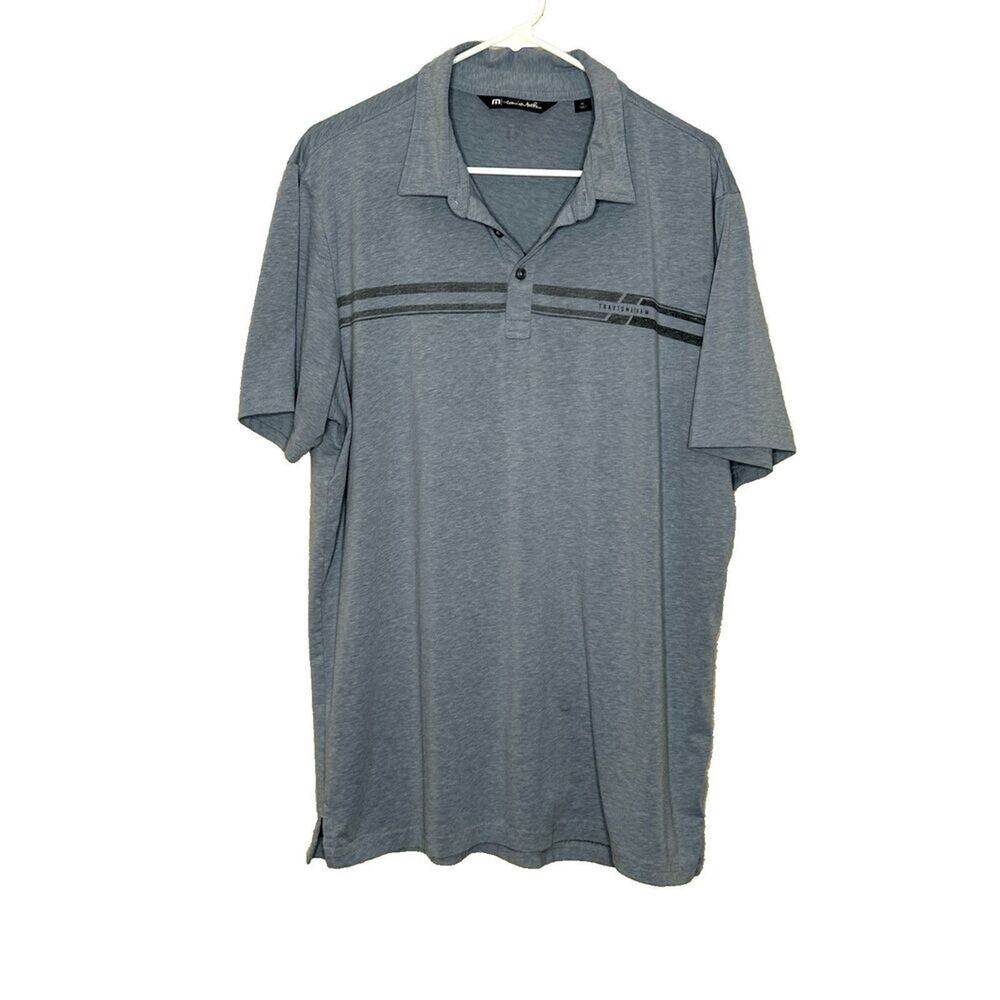 Travis Mathew Size XL Mens Blue Polo Shirt Short Sleeve XL Golf Retro